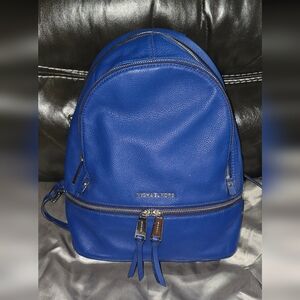Michael Kors Blue Leather Backpack